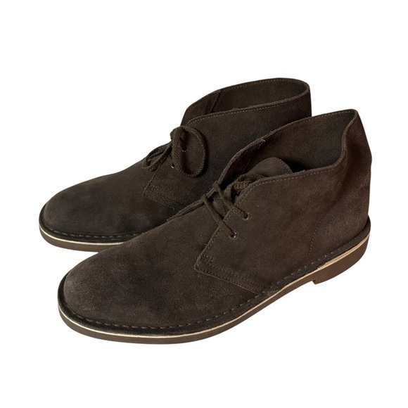 clarks mens bushacre 2 chukka boots Brown Suede Size 10 M - Picture 7 of 9